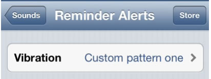 reminder alerts custom vibration pattern