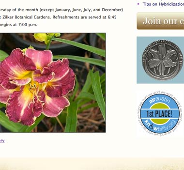 Austin Daylily Society Screenshot