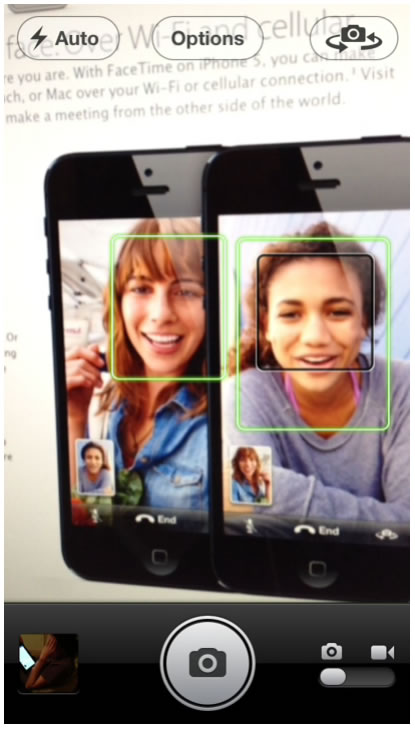 voiceover accessible face detection