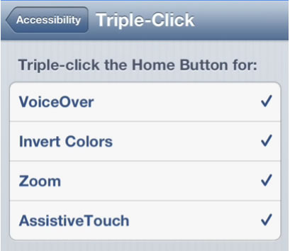 triple-click settings