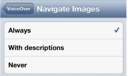navigate images settings