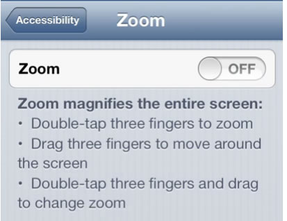 zoom settings